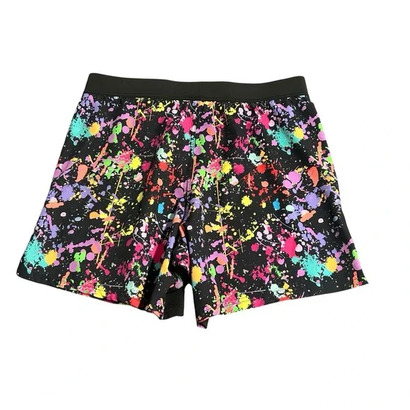 Tachuntfish THF Athletic Shorts Neon Paint  Splatter Men's Large Performance Gym - Picture 9 of 11